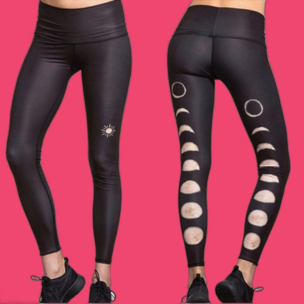 Teeki Moon Phase Yoga Leggings Hot Pant